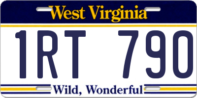 WV license plate 1RT790