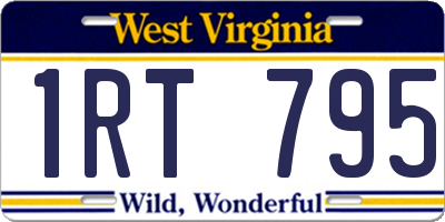 WV license plate 1RT795
