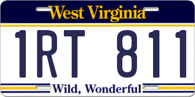 WV license plate 1RT811