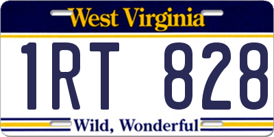 WV license plate 1RT828