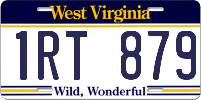 WV license plate 1RT879