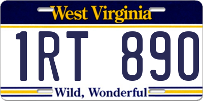 WV license plate 1RT890