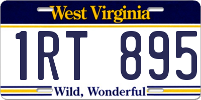 WV license plate 1RT895