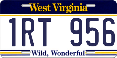 WV license plate 1RT956