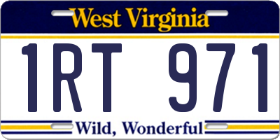 WV license plate 1RT971