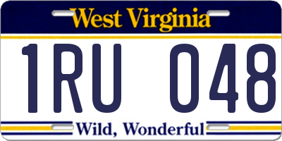 WV license plate 1RU048