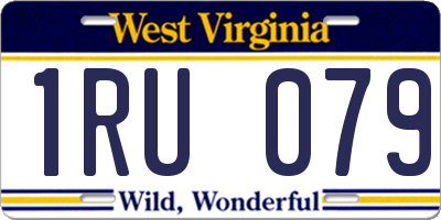 WV license plate 1RU079