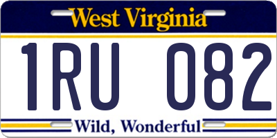 WV license plate 1RU082