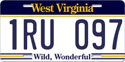 WV license plate 1RU097