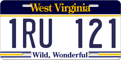 WV license plate 1RU121