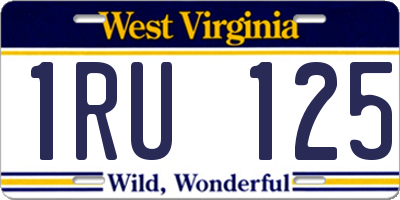 WV license plate 1RU125