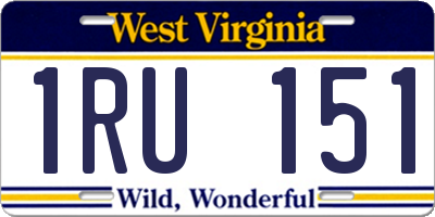WV license plate 1RU151