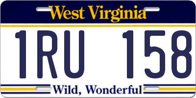 WV license plate 1RU158
