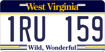 WV license plate 1RU159