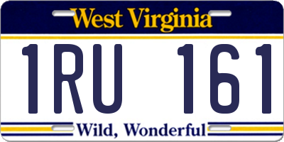 WV license plate 1RU161