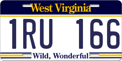 WV license plate 1RU166