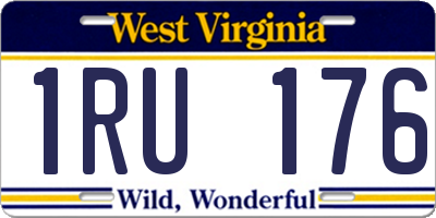 WV license plate 1RU176