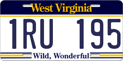 WV license plate 1RU195