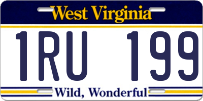 WV license plate 1RU199