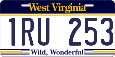 WV license plate 1RU253