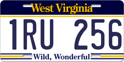 WV license plate 1RU256