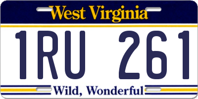 WV license plate 1RU261