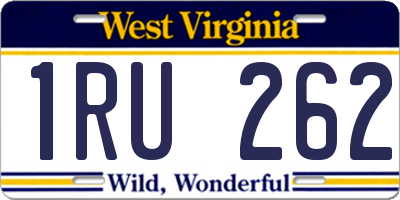 WV license plate 1RU262