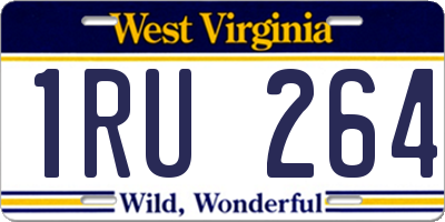 WV license plate 1RU264