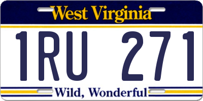 WV license plate 1RU271