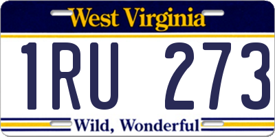 WV license plate 1RU273