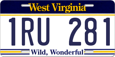 WV license plate 1RU281