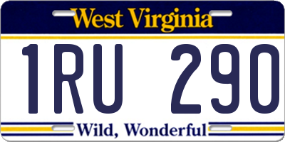 WV license plate 1RU290