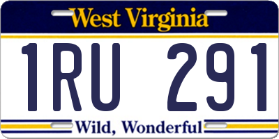 WV license plate 1RU291