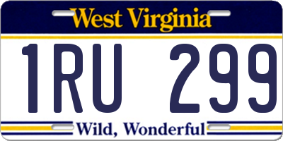 WV license plate 1RU299