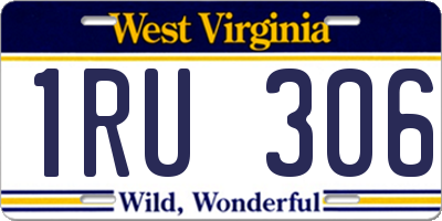WV license plate 1RU306