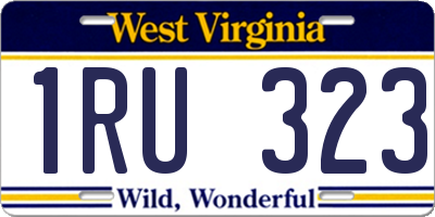 WV license plate 1RU323