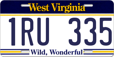 WV license plate 1RU335