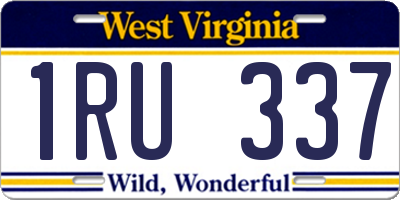 WV license plate 1RU337