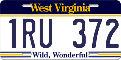 WV license plate 1RU372