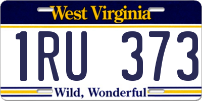 WV license plate 1RU373