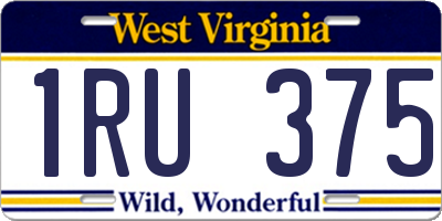 WV license plate 1RU375