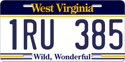 WV license plate 1RU385