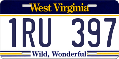 WV license plate 1RU397