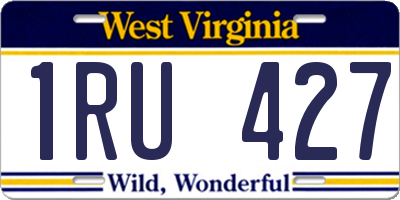 WV license plate 1RU427