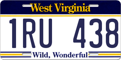 WV license plate 1RU438