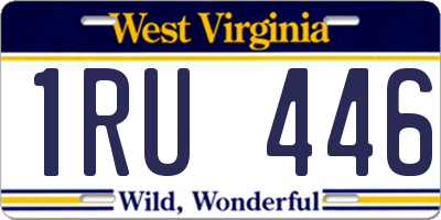 WV license plate 1RU446