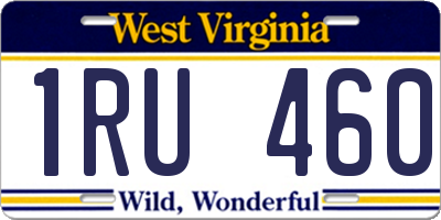 WV license plate 1RU460