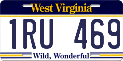 WV license plate 1RU469