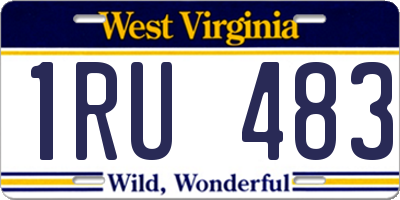 WV license plate 1RU483