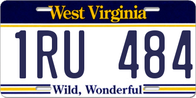 WV license plate 1RU484